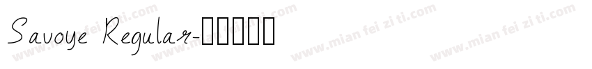 Savoye Regular字体转换